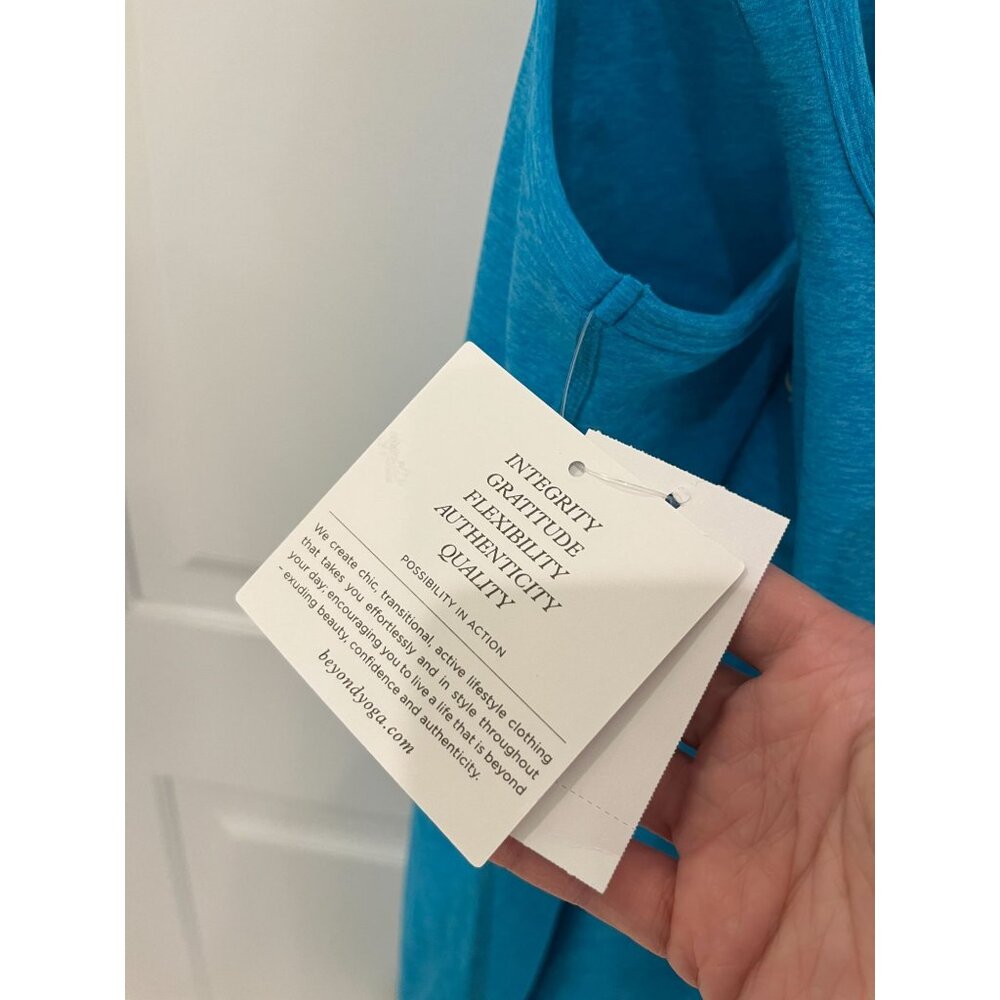 NWT Beyond Yoga Spacedye Under Lock and Key Dress Blue Cross Back SMALL - Picture 11 of 13